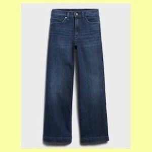 Banana Republic high-rise wide-leg crop denim